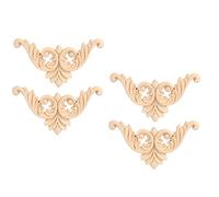 Applicazioni in Legno, 4 Pezzi Applicazioni in Legno di Gomma per Mobili Applicazioni Decorative in Legno in Diverse Misure Disponibili per la Decorazione Domestica (8 * 8)