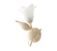 Applique 1 Luce Olga Ferro Battuto E Vetro Avorio E Oro [EEK: A++]