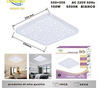 Applique 10000lm LED SOFFITTO PLAFONIERA 100W 55X55cm 6500K BIANCO Elegante Neon [EEK: A++]