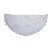 Applique 1xE27 Ganci Cromo Vetro Lastra Bianco Decorato Garden E-Energy Clara
