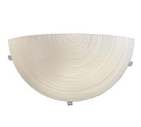 Applique 1xE27 Ganci Cromo Vetro Lastra Bianco Decorato Spirale E-Energy Gisella