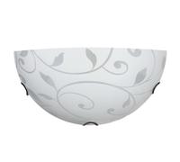 Applique 1xE27 Ganci Cromo Vetro Lastra Bianco E-Energy Lena