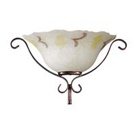 Applique 1xE27 Ganci Marrone Vetro Screpolato Ambra-Verde E-Energy Ambra