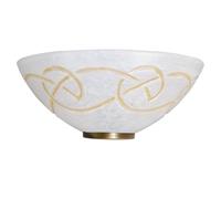 Applique 1xE27 Ganci Oro Vetro Graffio Bianco-Ambra E-Energy Ada