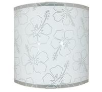 Applique 1xE27 Montatura Argento Vetro Lastra Serigrafato Fiore Bianco E-Energy Delia