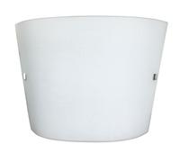 Applique 1xE27 Montatura Bianca Vetro Lastra Serigrafato Tessuto Bianco E-Energy Rachele