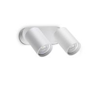 DYNAMITE FARETTO BIANCO ORIENTABILE 2 LUCI ATTACCO GU10 16,5CM LAMPADINA INCLUSA