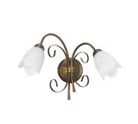 APPLIQUE 2 LUCI ONLI "ODINO" BRONZO E14