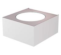 Applique 9W Gx53 Led 10x10 cubo metallo bianco monoemissione lampada parete moderna quadrata 1129/AP-BI