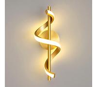 Applique a LED a Spirale Bianco Caldo 3000K Applique Illuminazione 12W Lampada da Parete per Interni contemporanea Lampade a Sospensione a Parete in Rame per Scale Corridoio Comodino Soggiorno