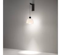 Applique a LED Bover Drep A/01, bianco opalino, vetro, 2.700 K Bover