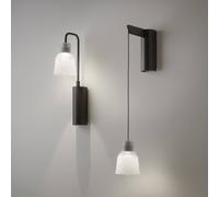 Applique a LED Bover Drip A/01, vetro satinato, 2.700 K Bover