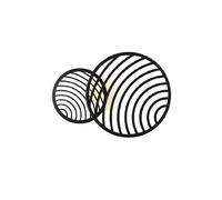 Applique a led da parete design moderno circolare nero MN-538