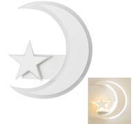 APPLIQUE A LED DA PARETE LAMPADA LUNA LUCE BIANCA CON STELLA LUCE CALDA 11W [EEK: A]
