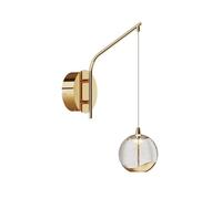 Applique a LED 'Hayley' colore Trasparente, in Vetro ad es. Soggiorno & Sala da pranzo (1 luce, lampadina inclusa) di Lucande | applique a LED, applique