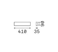 Applique a LED IDEAL LUX Delta, colore cemento, larghezza 41 cm, 3.000 K IDEAL LUX