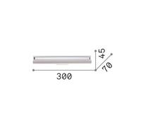 Applique a LED IDEAL LUX Dorica, nera, altezza 30 cm, metallo IDEAL LUX