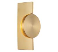 Applique a LED, lampada da parete, lampada da corridoio, faretto orientabile color ottone, H 20 cm