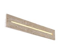 Applique a LED, lampada da parete, lampada da soggiorno, Up & Down Memory, travertino, H 11 cm