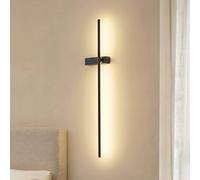 Applique a LED Lindby Natsumi, nera, alluminio, 90 cm LINDBY