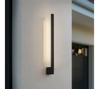 Applique a LED Lindby Neano, 60 cm, nero, metallo, IP54 LINDBY