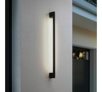 Applique a LED Lindby Neano, 90 cm, nera, metallo, IP54 LINDBY