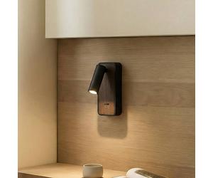 Applique a LED Lindby Tallis, nero, USB-C, orientabile LINDBY