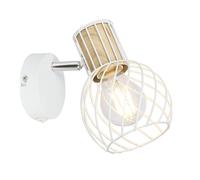 Applique a LED per camera da letto, orientabile, bianca, in metallo, H 16,5 cm