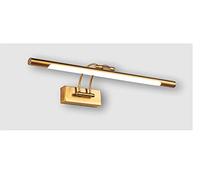 Applique a LED per illuminare quadri, specchi, murales, ecc., LED 12W stile tradizionale ed elegante, tonalità di luce calda 3000K, Oro invecchiato, completamente snodabile e girevole. 65 cm