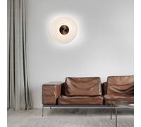 Applique a LED PURE Vitrum, vetro marrone/opale/alluminio, Ø 22 cm Pure