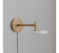 Applique a LED UMAGE Asteria Short, bianco/ottone, spina UMAGE