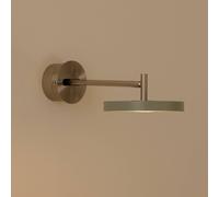 Applique a LED UMAGE Asteria Short, verde oliva, acciaio, collegamento diretto UMAGE