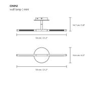 Umage Omni Lampada da parete LED, acciaio - 54 cm