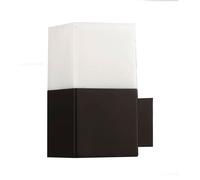 Vetrineinrete® Applique a muro per esterno lampada da parete in alluminio attacco E27 per facciata terrazzo balcone IP44 (Nero)