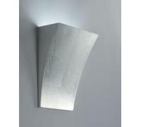 APPLIQUE A PARETE A PARETE ALMA ARGENTO 2 LUCI ATTACCO G9 19X10X25CM IN GESSO