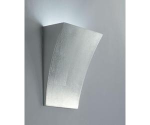 APPLIQUE A PARETE A PARETE ALMA ARGENTO 2 LUCI ATTACCO G9 19X10X25CM IN GESSO