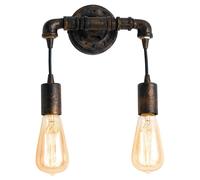 APPLIQUE A PARETE A PARETE AMARCORD RUGGINE 2 LUCI ATTACCO E27 23X8,3X26CM