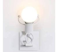 Applique a Parete Attacco E27 Lampada da Parete Omino su Scala IP20 Salone e B&B