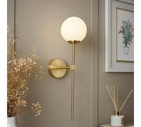 Applique a parete bronzo con diffusore sferico design minimal lampada da muro G9