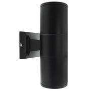 Applique a parete doppia emissione per esterno giardino ip55 lampada moderna gu10 nero es01-n B29