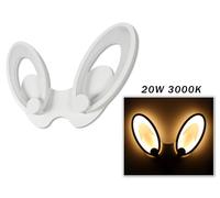 Applique a parete doppia led 20 watt lumetto a muro luce bianca o calda e26