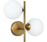 APPLIQUE A PARETE DUE SFERE IN PVC SFERA G9 LAMPADA IN METALLO BRONZO AQ42