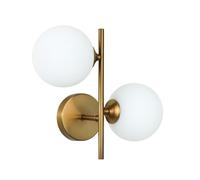 Applique a parete due sfere in pvc sfera g9 lampada in metallo bronzo aq42 [EEK: A]