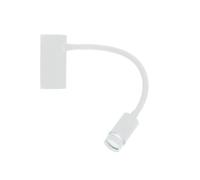 APPLIQUE A PARETE FLESSIBILE LED KEPLER BIANCA 3W 220LM 3000K 32X6X9CM