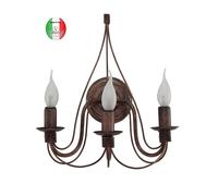 Applique a parete in ferro battuto vintage shabby chic Cascina A3