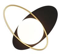 Applique a parete in stile contemporaneo con attacco G9 di colore nero e oro