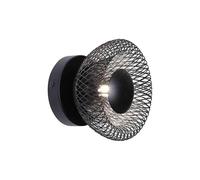 APPLIQUE A PARETE LAMPADA DA MURO DECORATIVA IN METALLO NERO ATTACCO G9 AQ48N