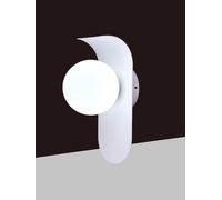 APPLIQUE A PARETE LAMPADA IN METALLO BIANCO SFERA G9 STILE MODERNO AQ46 [EEK: A]