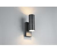 Applique a parete LAREDO con sensore crepuscolare ip44 H.21cm cilindro antracite R20026942