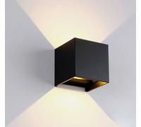 Applique a Parete LED 12W Design Cubo Fascio Regolabile CCT IP65 Esterno Interno